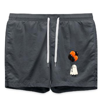 Süßer Geist mit Luftballons – Halloween Motiv - Badeshorts - Anthrazit - Vorne - AI Model Male 185 light (185cm)