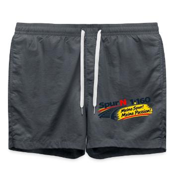 Spur N 1:160 / Meine Spur! - Meine Passion! - Badeshorts - Anthrazit - Vorne - AI Model Male 185 light (185cm)