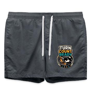 TURN COUNT READY - Badeshorts - Anthrazit - Vorne - AI Model Male 185 light (185cm)