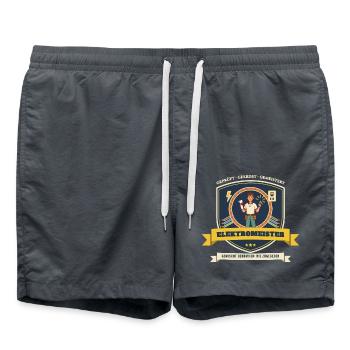 Elektromeister – Geprüft Geerdet Meisterprüfung - Badeshorts - Anthrazit - Vorne - AI Model Male 185 light (185cm)