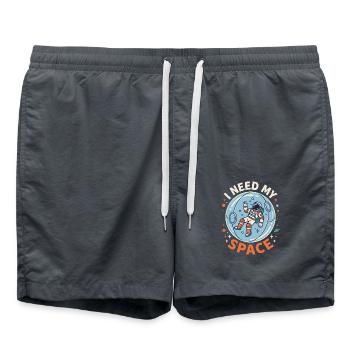 I Need My Space – Astronaut Blase - Badeshorts - Anthrazit - Vorne - AI Model Male 185 light (185cm)