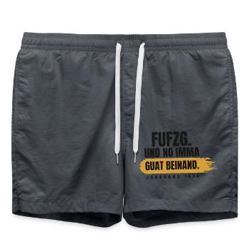 Fufzg und no imma guat beinand - Badeshorts - Anthrazit - Vorne - AI Model Male 185 light (185cm)