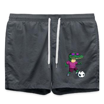 Alligator Fussball Krokodil - Badeshorts - Anthrazit - Vorne - AI Model Male 185 light (185cm)
