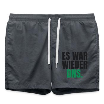 Es war wieder DNS - Badeshorts - Anthrazit - Vorne - AI Model Male 185 light (185cm)