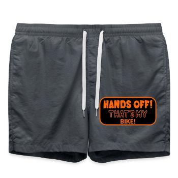 Hände weg von meinem Fahrrad - Badeshorts - Anthrazit - Vorne - AI Model Male 185 light (185cm)