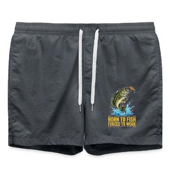 Pêcheur, Pêcheur, Fisch, Angeln - Badeshorts - Anthrazit - Vorne - AI Model Male 185 light (185cm)