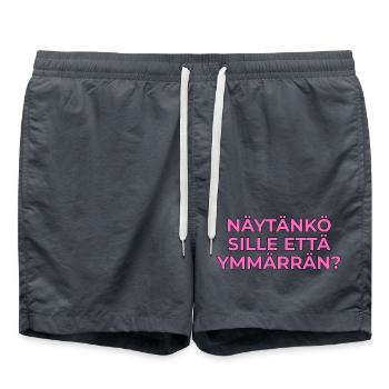 Zeige ich ihm, dass ich es verstehe? - Badeshorts - Anthrazit - Vorne - AI Model Male 185 light (185cm)