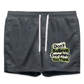 Glaub Nicht Alles, Was Du Denkst - Badeshorts - Anthrazit - Vorne - AI Model Male 185 light (185cm)