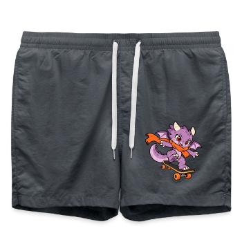 Tiny Wings Big Tricks – Skateboard-Drache - Badeshorts - Anthrazit - Vorne - AI Model Male 185 light (185cm)