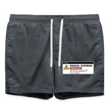 Manual Override  - Badeshorts - Anthrazit - Vorne - AI Model Male 185 light (185cm)
