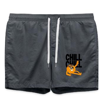 Cooles Chill Motiv mit Sonnenbrille Peace Design - Badeshorts - Anthrazit - Vorne - AI Model Male 185 light (185cm)