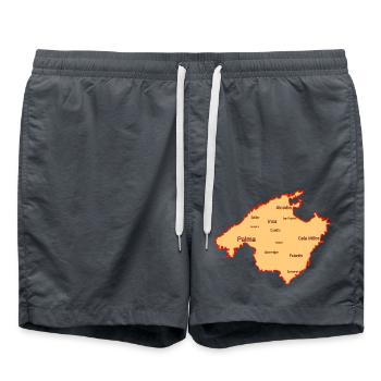 Mallorca spanien insalkarte  - Badeshorts - Anthrazit - Vorne - AI Model Male 185 light (185cm)