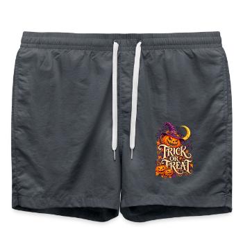 Halloween - Trick or Treat - Badeshorts - Anthrazit - Vorne - AI Model Male 185 light (185cm)