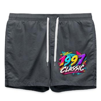 1997 Classic Neon Retro - Badeshorts - Anthrazit - Vorne - AI Model Male 185 light (185cm)