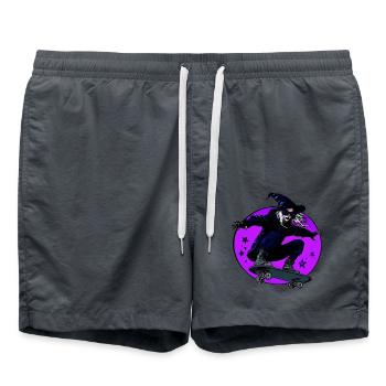 Hexen Skaterin Halloween - Badeshorts - Anthrazit - Vorne - AI Model Male 185 light (185cm)