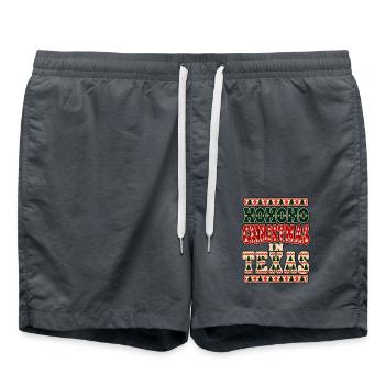 HoHoHo Texas Weihnachten - Badeshorts - Anthrazit - Vorne - AI Model Male 185 light (185cm)