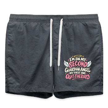 Zweiter Schutzengel hat die Therapie abgebrochen - Badeshorts - Anthrazit - Vorne - AI Model Male 185 light (185cm)