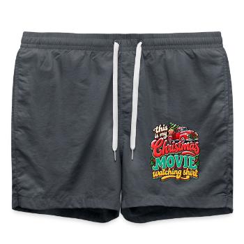 Weihnachtsfilm Retro Truck Shirt - Badeshorts - Anthrazit - Vorne - AI Model Male 185 light (185cm)