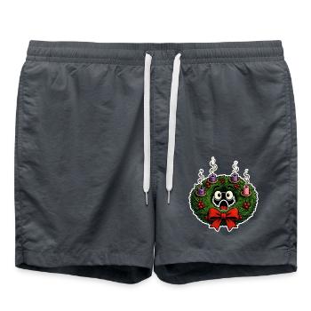 Adventskranz Kerzen Abgebrannt Weihnachten Shirt - Badeshorts - Anthrazit - Vorne - AI Model Male 185 light (185cm)