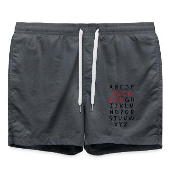 ABC MIT FCK AFD WORTWITZ, FCK NZS, NO NZS, NO AFD - Badeshorts - Anthrazit - Vorne - AI Model Male 185 light (185cm)
