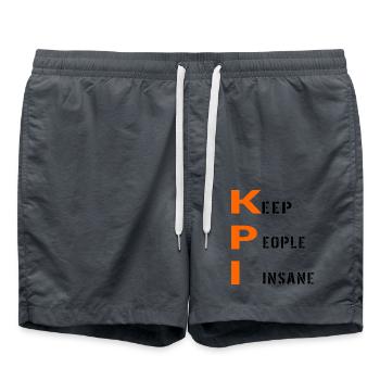 BÜRO-KPI-MITARBEITER - Badeshorts - Anthrazit - Vorne - AI Model Male 185 light (185cm)