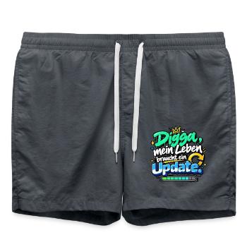 Digga Update Leben Graffiti - Badeshorts - Anthrazit - Vorne - AI Model Male 185 light (185cm)