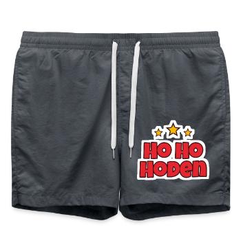 Ho Ho Hoden Weihnachtssticker - Badeshorts - Anthrazit - Vorne - AI Model Male 185 light (185cm)