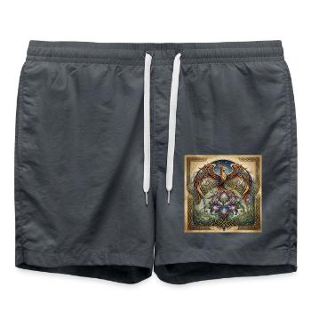 Celtic Phoenix Iris - Badeshorts - Anthrazit - Vorne - AI Model Male 185 light (185cm)