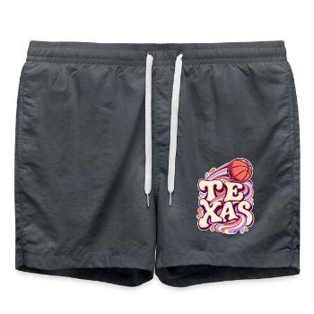 Texas Hoop Swirl - Badeshorts - Anthrazit - Vorne - AI Model Male 185 light (185cm)