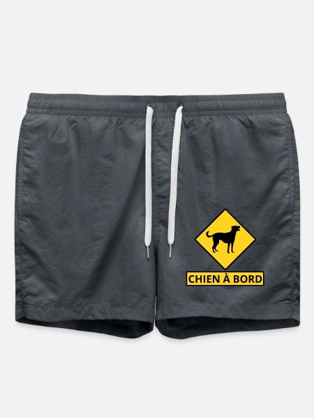 Hund an Bord - Badeshorts - Anthrazit