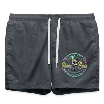 Tropischer Schädel mit Ananas - Badeshorts - Anthrazit - Vorne - AI Model Male 185 light (185cm)