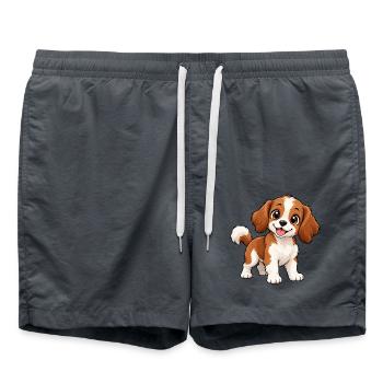 Süßer Kuschelhund - Badeshorts - Anthrazit - Vorne - AI Model Male 185 light (185cm)