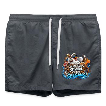 Ich hab Seegang Cartoon - Badeshorts - Anthrazit - Vorne - AI Model Male 185 light (185cm)