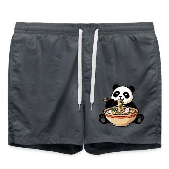 Panda, Ramen, Japanische Nudeln, Süßer Pandabär - Badeshorts - Anthrazit - Vorne - AI Model Male 185 light (185cm)