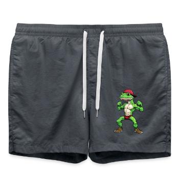 Sport Tiere Eidechse - Badeshorts - Anthrazit - Vorne - AI Model Male 185 light (185cm)
