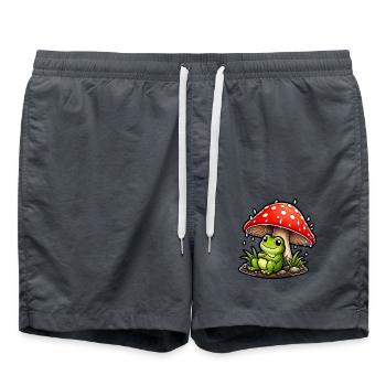 Süßer Frosch Fliegenpilz Regen Niedlich T-Shirt - Badeshorts - Anthrazit - Vorne - AI Model Male 185 light (185cm)