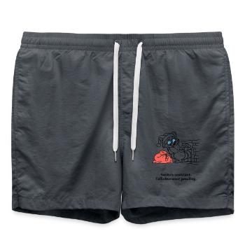 Santa Raccoon überprüft die Schornsteinfreigabe - Badeshorts - Anthrazit - Vorne - AI Model Male 185 light (185cm)