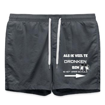 Betrunkene Freundinnen - Badeshorts - Anthrazit - Vorne - AI Model Male 185 light (185cm)