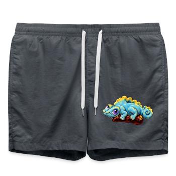 Jaszczurka_SpokoLoko - Badeshorts - Anthrazit - Vorne - AI Model Male 185 light (185cm)