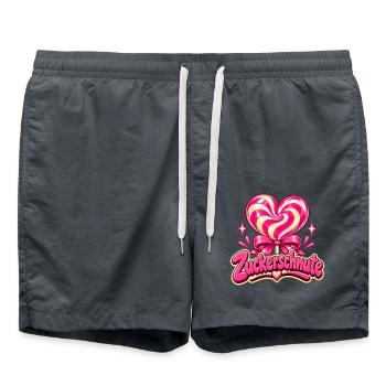 Zuckerschnute Y2K - Badeshorts - Anthrazit - Vorne - AI Model Male 185 light (185cm)