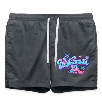 Wintermausi Y2K - Badeshorts - Anthrazit - Vorne - AI Model Male 185 light (185cm)