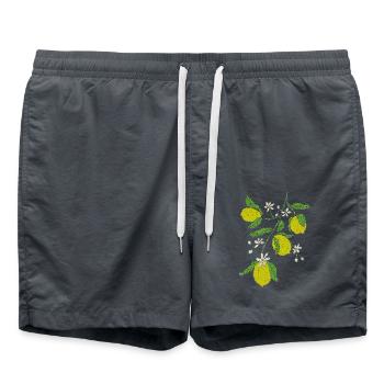 Zitronenzweig Glitzerdesign - Badeshorts - Anthrazit - Vorne - AI Model Male 185 light (185cm)