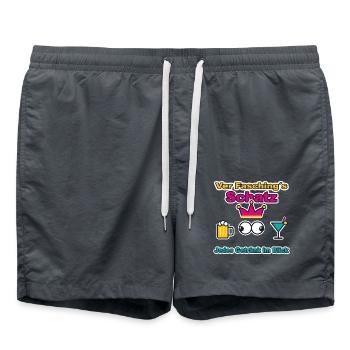Ver-Fasching´s- Schatz: Auch dein Getränk im Blick - Badeshorts - Anthrazit - Vorne - AI Model Male 185 light (185cm)