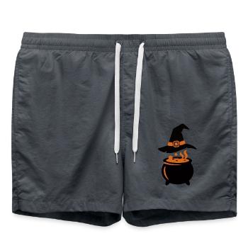 Hexenkessel Zauberhut Icon - Badeshorts - Anthrazit - Vorne - AI Model Male 185 light (185cm)