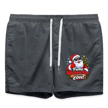 Frohe Weihnachten Bleibt Cool - Badeshorts - Anthrazit - Vorne - AI Model Male 185 light (185cm)