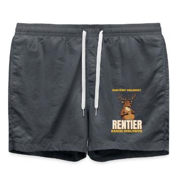 Kostüm? Erledigt. Rentier, Bauch inklusive - Badeshorts - Anthrazit - Vorne - AI Model Male 185 light (185cm)