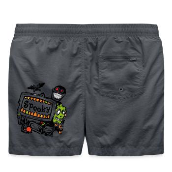 Spooky Monster Halloween - Badeshorts - Anthrazit - Hinten