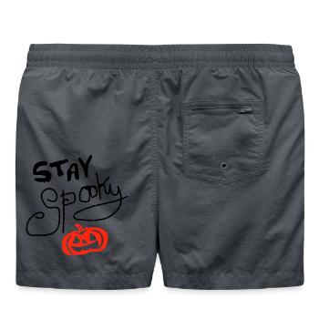 stay spooky Kürbis - Badeshorts - Anthrazit - Hinten