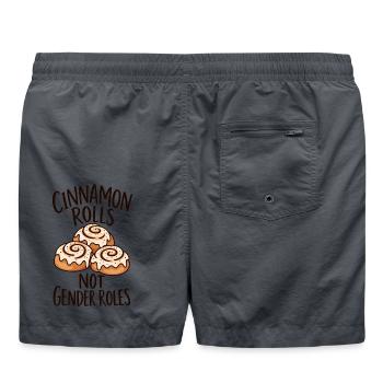 Cinnamon Rolls Not Gender Roles - Badeshorts - Anthrazit - Hinten