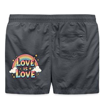 Love Is Love Rainbow - Badeshorts - Anthrazit - Hinten